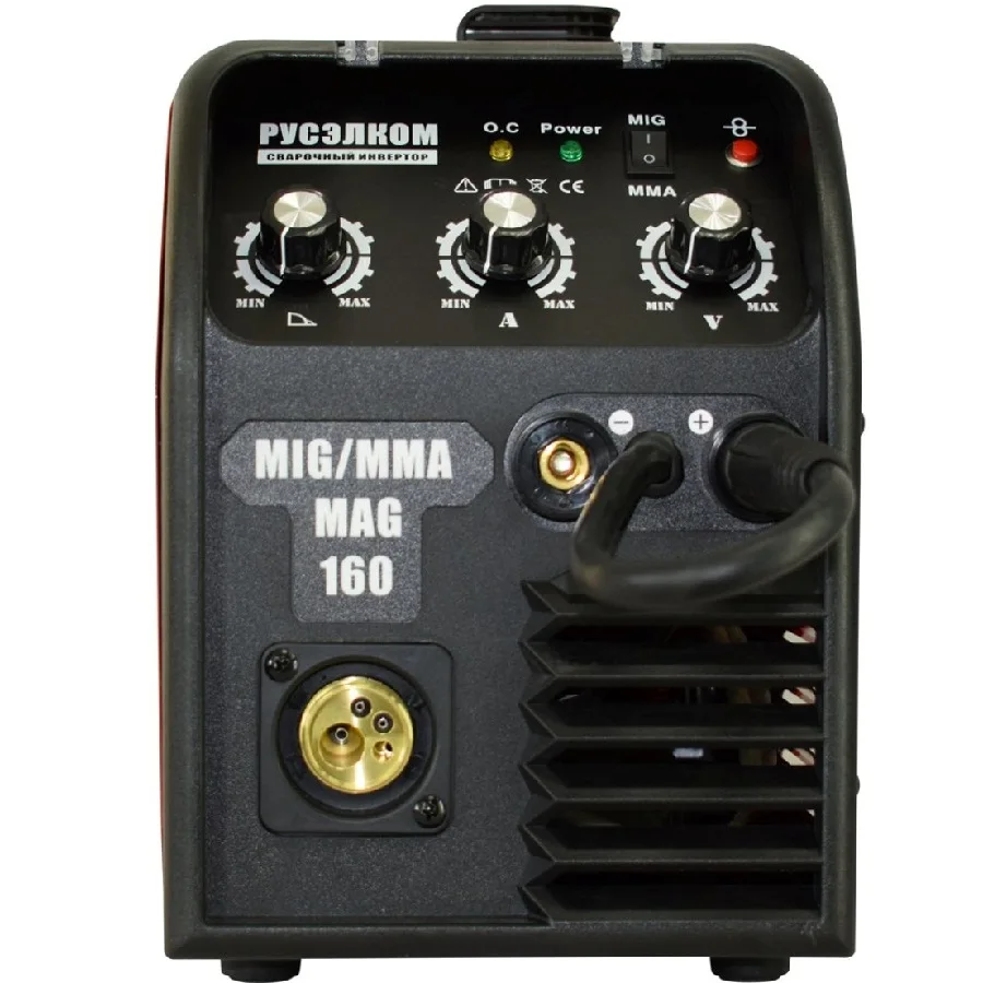 Сварочный полуавтомат MIG 160 (MIG/MAG/MMA) РУСЭЛКОМ инверторный сварочный аппарат |