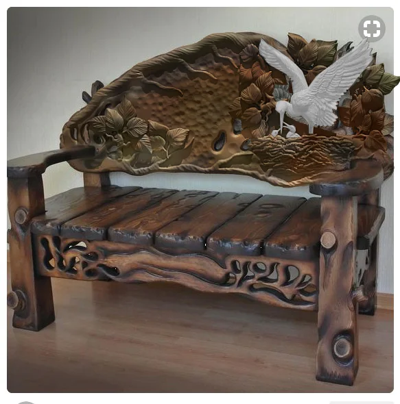 Bench with carved back AIST cnc stl model vector files artcam 3d STL for CNC milling machine cutting relie