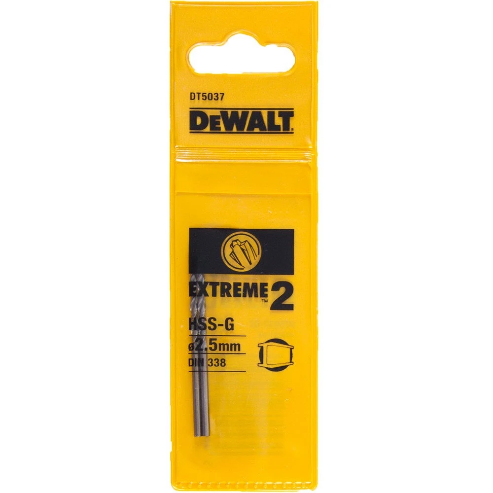Drill bit for metal DeWalt F 2.5 dt5037 (2 PCs in a blister card) | Bit